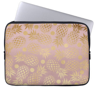 Capa Para Notebook bolinhas elegantes do teste padrão do abacaxi do