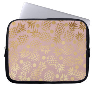 Capa Para Notebook bolinhas elegantes do teste padrão do abacaxi do