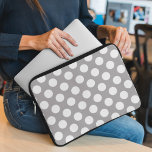 Capa Para Notebook Bolinhas, Padrão de Bolinhas, Pontos, Pontos<br><div class="desc">Padrão de bolinhas bonito,  divertido e adorável em cinzas e cor branca. Presente moderno e moderno,  perfeito para o amante das bolinhas em sua vida.</div>