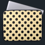 Capa Para Notebook Bolinhas pretas em amarelo pálido<br><div class="desc">Bolinhas pretas em amarelo pálido</div>