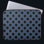 Capa Para Notebook Bolinhas pretas em azul-cinza<br><div class="desc">Bolinhas pretas em azul-cinza</div>