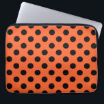 Capa Para Notebook Bolinhas pretas em laranja<br><div class="desc">Bolinhas pretas em laranja</div>