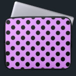Capa Para Notebook Bolinhas pretas em lilás<br><div class="desc">Bolinhas pretas em lilás</div>