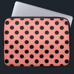 Capa Para Notebook Bolinhas pretas em pêssego<br><div class="desc">Bolinhas pretas em pêssego</div>