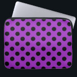 Capa Para Notebook Bolinhas pretas em roxo<br><div class="desc">Bolinhas pretas em roxo</div>
