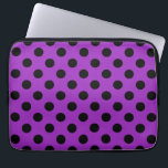 Capa Para Notebook Bolinhas pretas em roxo<br><div class="desc">Bolinhas pretas em roxo</div>
