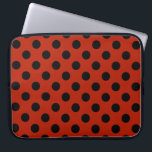 Capa Para Notebook Bolinhas pretas em vermelho<br><div class="desc">Bolinhas pretas em vermelho</div>