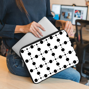Capa Para Notebook Bolinhas Pretas, Padrão de Bolinhas, Pontos, Ponto