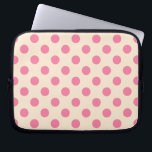 Capa Para Notebook Bolinhas rosa em creme<br><div class="desc">Bolinhas rosa em creme</div>