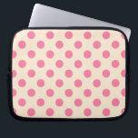 Capa Para Notebook Bolinhas rosa em creme<br><div class="desc">Bolinhas rosa em creme</div>