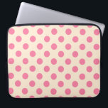 Capa Para Notebook Bolinhas rosa em creme<br><div class="desc">Bolinhas rosa em creme</div>