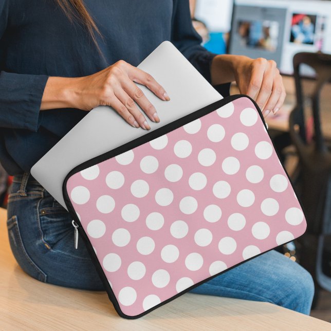 Capa Para Notebook Bolinhas rosa, padrão de Bolinhas, pontos, pontos (Criador carregado)