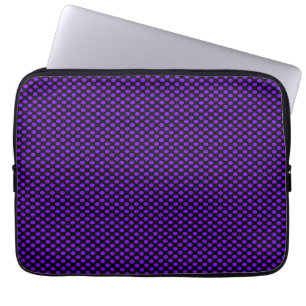 Capa Para Notebook Bolinhas roxas no preto