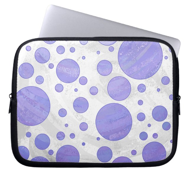 Capa Para Notebook Bolinhas solar roxa (Frente)