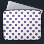Capa Para Notebook Bolinhas ultravioletas em branco<br><div class="desc">A cor do ano de Pantone para 2018 é ultravioleta.</div>