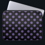 Capa Para Notebook Bolinhas ultravioletas em preto<br><div class="desc">A cor do ano de Pantone para 2018 é ultravioleta.</div>