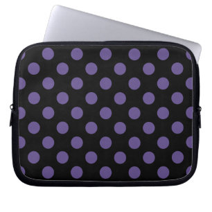 Capa Para Notebook Bolinhas ultravioletas em preto
