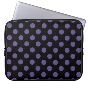 Capa Para Notebook Bolinhas ultravioletas no preto