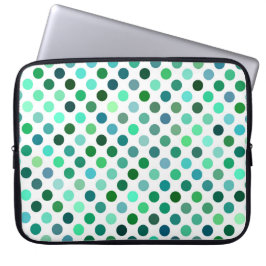 Capa Para Notebook Bolinhas verde e azul