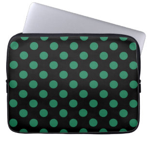 Capa Para Notebook bolinhas verdes e pretas