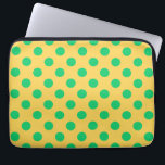 Capa Para Notebook Bolinhas verdes em amarelo<br><div class="desc">Bolinhas verdes em amarelo</div>