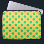 Capa Para Notebook Bolinhas verdes em amarelo<br><div class="desc">Bolinhas verdes em amarelo</div>