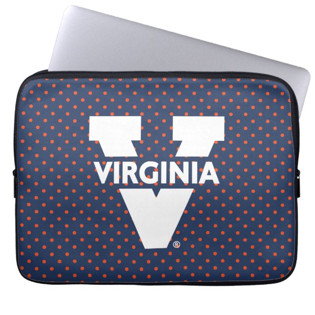 Capa Para Notebook Bolinhas Virginia Cavaliers (Frente)