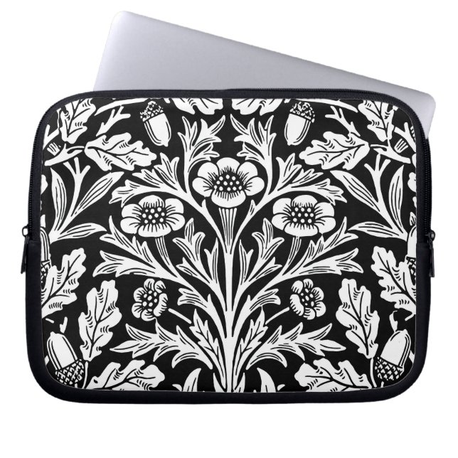 Capa Para Notebook Bolotas de Espelho e Oak deixa preto e branco (Frente)