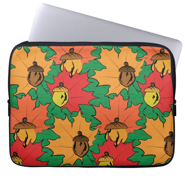 Capa Para Notebook Bolotas e folhas VI (Frente)