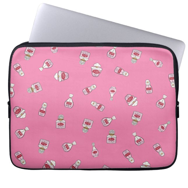 Capa Para Notebook Bolsa de Eletrônicos, Amor, Frascos de Perfume (Frente)