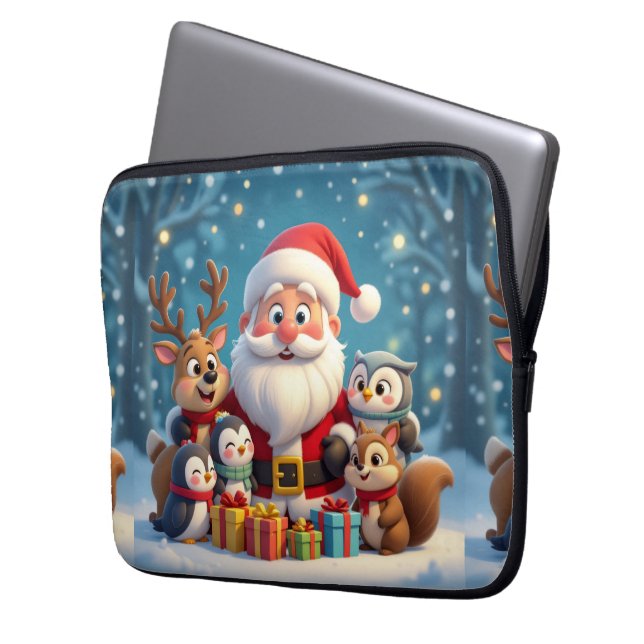 Capa Para Notebook Bolsa de Eletrônicos com Design Divertido e Aconch (Frente Esquerda)