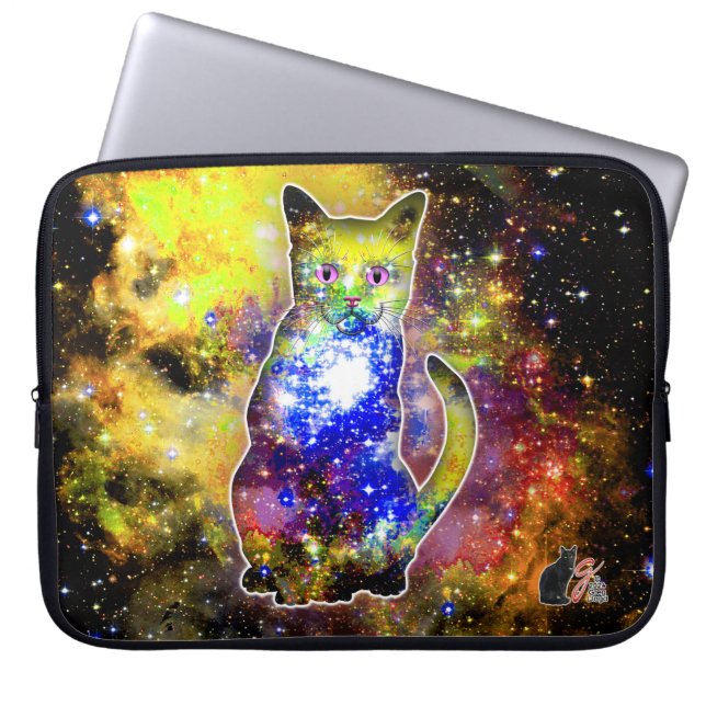 Capa Para Notebook Bolsa de Eletrônicos Cosmic Cat Beta (Frente)
