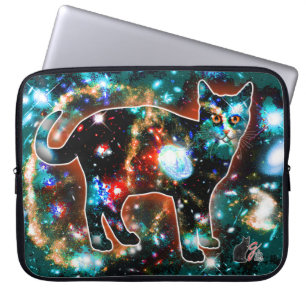 Capa Para Notebook Bolsa de Eletrônicos do Gato Cósmico Gamma
