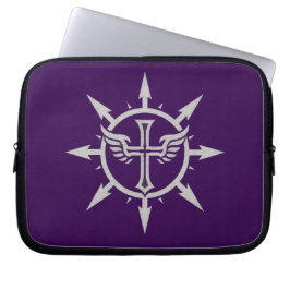 Capa Para Notebook Bolsa de Eletrônicos "Emblema Cruz e Asas"