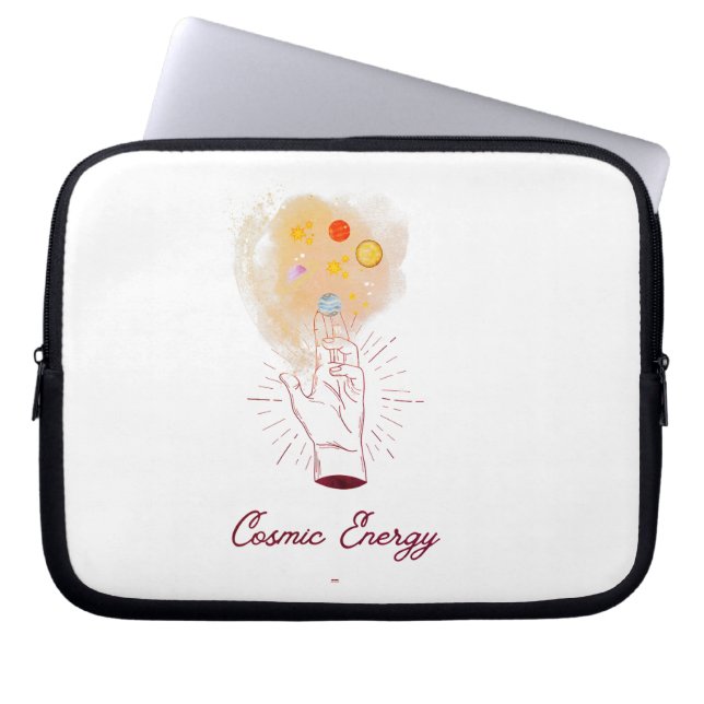 Capa Para Notebook Bolsa de Eletrônicos Mão Cósmica Celestial - Minim (Frente)
