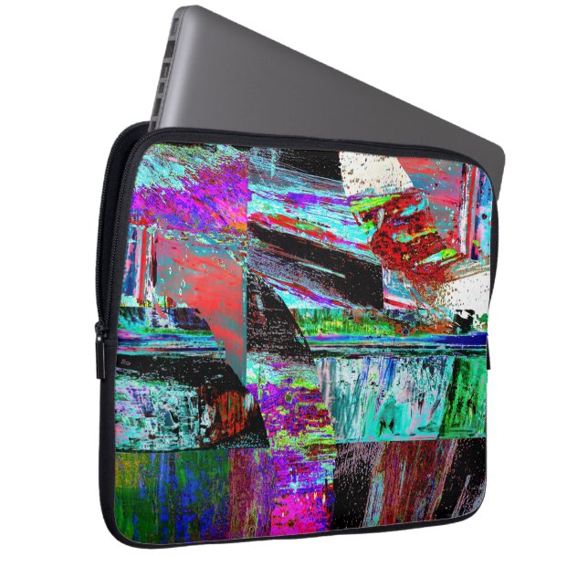 Capa Para Notebook Bolsa de Eletrônicos – Neon Pulse (Frente Esquerda)
