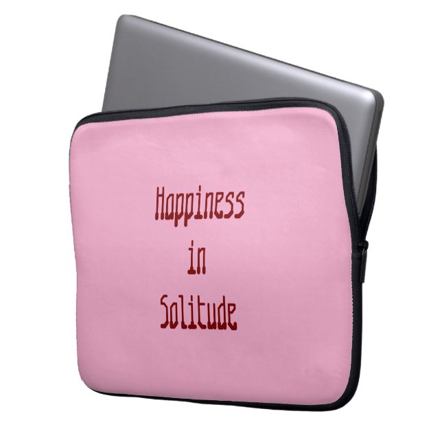 Capa Para Notebook Bolsa de Eletrônicos para Felicidade na Solidão (Frente Esquerda)