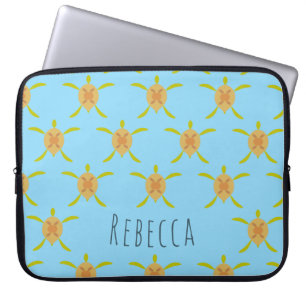 Capa Para Notebook Bolsa de Eletrônicos Tartaruga Marinha Ensolarada