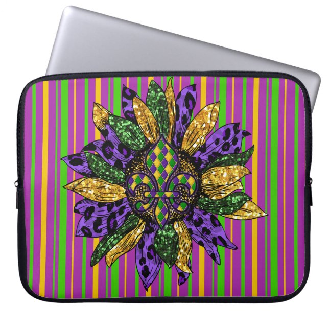 CAPA PARA NOTEBOOK BOLSA DE GRAS MARDI DOURADA PURPEN VERDE (Frente)