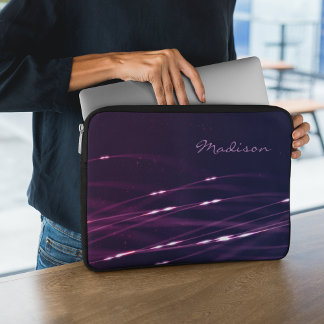 Capa Para Notebook Bolsa de laptop 15'' de Nome Personalizado Roxo Es