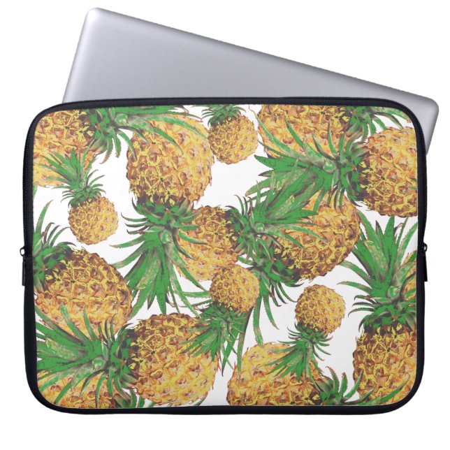 Capa Para Notebook Bolsa de Laptop Abacaxi Tropical Delicioso (Frente)