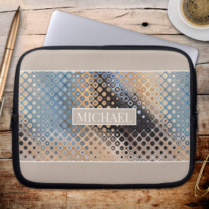 Capa Para Notebook Bolsa de laptop abstrato Art Glass Dots Tech Desig