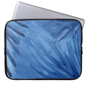 Capa Para Notebook Bolsa de laptop abstrato Azul Rays Design de Aquar