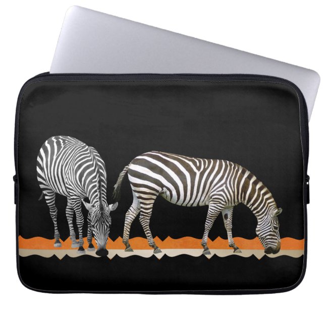 Capa Para Notebook Bolsa de laptop Africa Zebras (Frente)