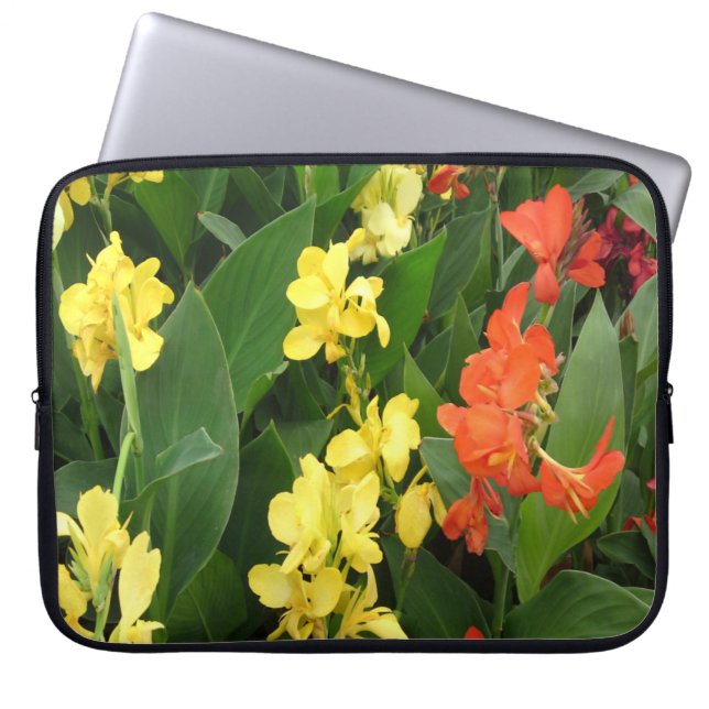 Capa Para Notebook Bolsa de laptop amarela e vermelha (Frente)