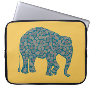 Capa Para Notebook Bolsa de laptop Amarelo Personalizada do Elefante