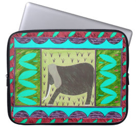 Capa Para Notebook Bolsa de laptop Aqua de Elefante Queniano