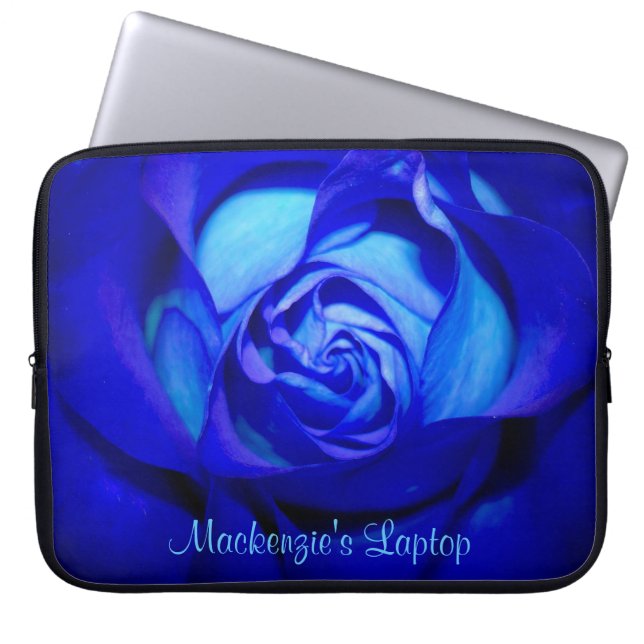 Capa Para Notebook Bolsa de laptop Azul Azul * Personalizar* (Frente)