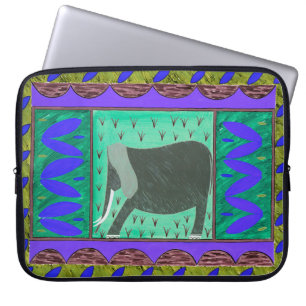 Capa Para Notebook Bolsa de laptop Azul de Elefante Queniano
