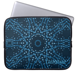 Capa Para Notebook Bolsa de laptop Azul de Estrelas Galáxicas